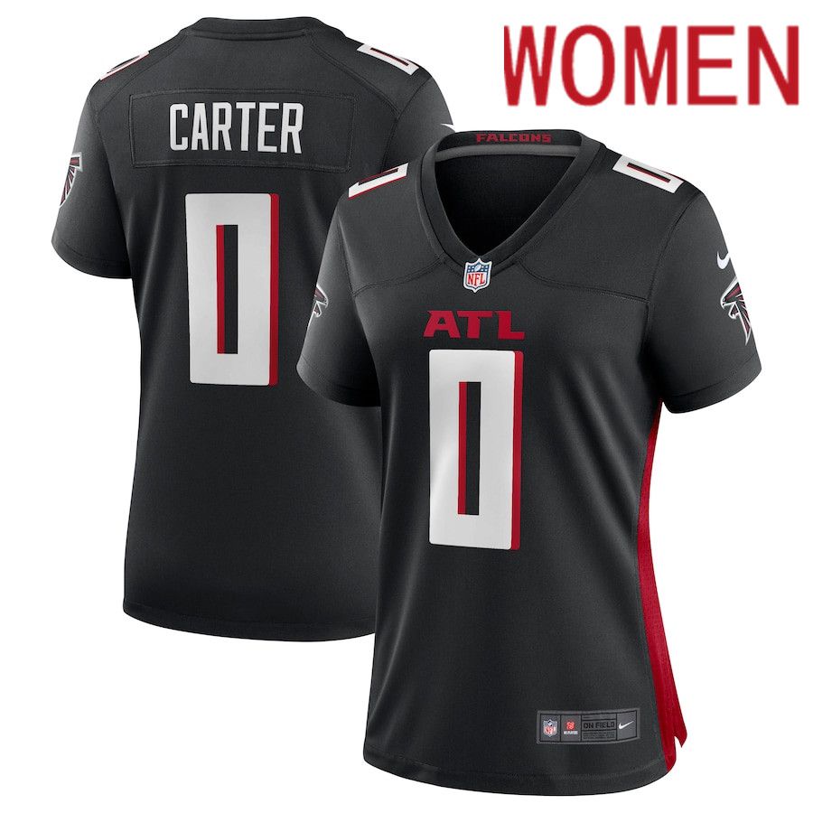 Women Atlanta Falcons 0 Lorenzo Carter Nike Black Game Player NFL Jersey